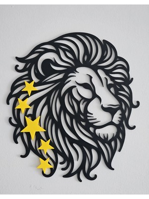 Dmrz Home  5 Yıldızlı Aslan Duvar Dekor Süsü TARAFTARLARA HEDİYELİK ÜRÜN