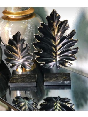 Mirsa Global 2 Li Dekoratif Kaideli Çınar Yaprak