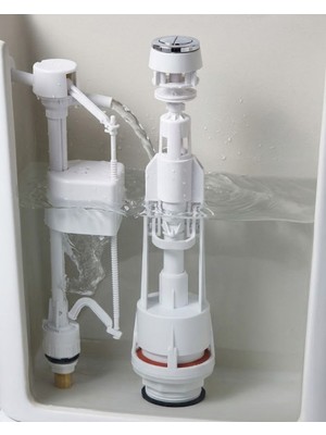 Arenes Basmalı Klozet Rezervuar Iç Mekanizması Ayarlanabilir Su Seviyeli Tahliye Sistemi - Lisinya