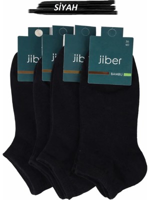 Jiber Kadın Bambu Likralı Patik Çorap 6601 - 6 Adet