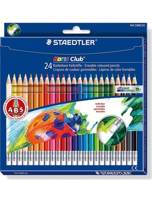 Staedtler 24 Renk Silinebilir Kuru Boya Seti 144 50Nc24 Yüksek Kalite ve Çevre Dostu