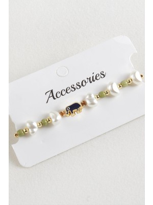 MidasTech Fil Boncuk Inci Makrome Ip Bileklik Nemere