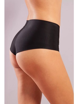 Allsisii Iz Yapmayan Görünmez Lazer Kesim Siyah Külot