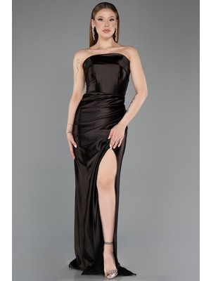 Abiyefon Straplez Bacak Dekolteli Uzun Mezuniyet Elbisesi ABU4944