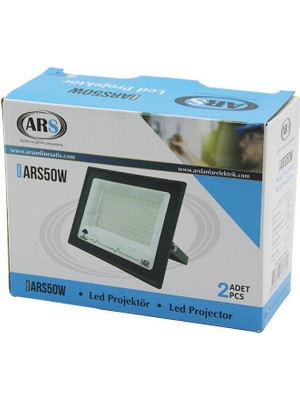 2pcs 50W LED Projektör 15X11.5CM Aydinlatma Açisi: 120 Derece 50.000 Saat Ömür MODEL-ARS50W (5446