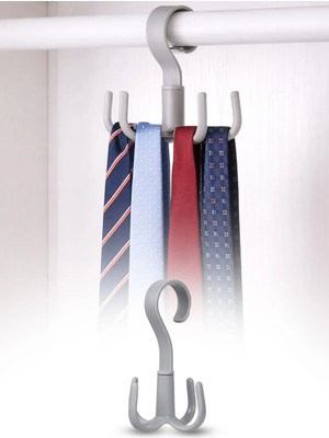 Omilife Kemer Çanta Kıravat Aksesuar Kıyafet Askısı Dolap Içi Çoklu Askı Dekoratif Askılık