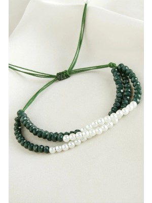 MidasTech Incili Üçlü Kristal Bileklik Nemere