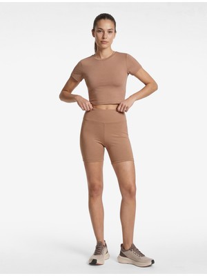 Koton Slim Fit Kısa Kollu Bisiklet Yaka Crop Spor Tişört