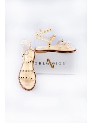 Oblavion Valen Troklu Hakiki Deri Sandalet