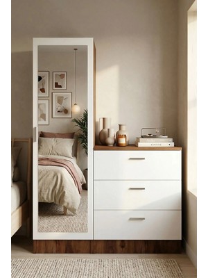 Robin Home Lyana Aynalı Şifonyer Gardırop