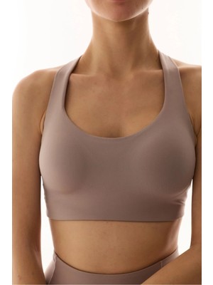 Penti Bej Wonder Yüksek Destek Sabit Kaplı A-Line Spor Sütyeni