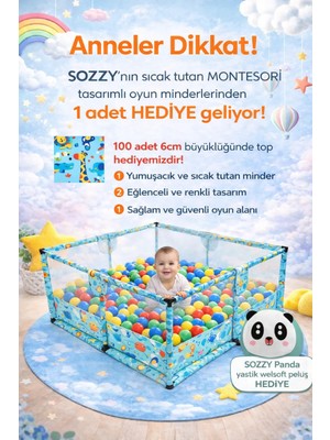 Sozzy Toys Erkek Bebek ve Çocuk Oyun Alanı – Kaymaz Yumuşak Oyun Matı – Katlanabilir Güvenli Oyun Zemini