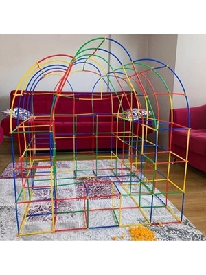 Feyza Design Büyük 4d Bambu Çubuklar - Zeka ve Hayal Gücü Geliştirici 300 Parça