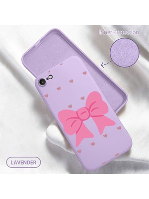 HONTINGA iPhone 8 ile Uyumlu Kılıfı Içi Kadifeli Düşüme Önleyici Basitlik Anti Düşme Kamera Korumali Pembe Fiyonk Desen Telefon Kılıfı Kadın ve Erkek Için Uygundur K6-0213