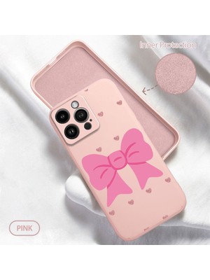 HONTINGA iPhone 14 Pro Max ile Uyumlu Kılıfı Içi Kadifeli Düşüme Önleyici Basitlik Anti Düşme Kamera Korumali Pembe Fiyonk Desen Telefon Kılıfı Kadın ve Erkek Için Uygundur K6-0213