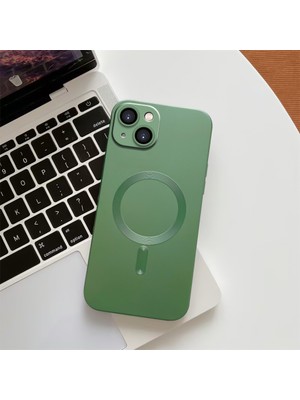 HONTINGA iPhone 15 ile Uyumlu Kılıfı Şeffaf Magsafe Wireless Düşüme Önleyici Basitlik Anti Düşme Kamera Korumali Silikon Telefon Kılıfı Kadın ve Erkek Için Uygundur K7-1000