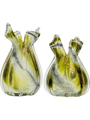 Lara Decor Green Simli Vazo Seti