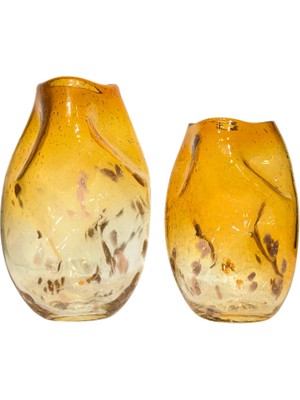 Lara Decor Asimetrik Simli Bal Vazo Seti