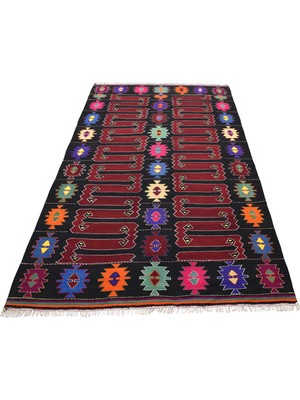 Zehra Abla Halı El Dokuma Benzersiz Karakeçili Balıkesir Yörük Yün Kilim 7078