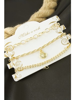 SiHako Istiridye Zincir Bileklik 3 Adet