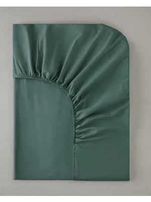 English Home Novella Premium Soft Cotton Tek Kişilik Lastikli Çarşaf 100X200 cm Koyu Seledon