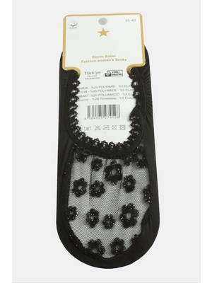 SiHako Çiçek Dantel Babet Çorap