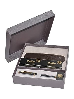 SHC4200 Scrikss Dr 221 39 Roller Gold Krom &amp; Tekli Kalemlik Kahve