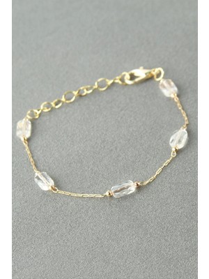 SiHako Dikdörtgen Kristal Taşlı Bileklik