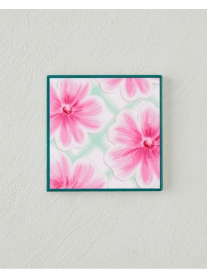 English Home Bright Floral Seramik Bardak Altlığı 11X11 cm Pembe