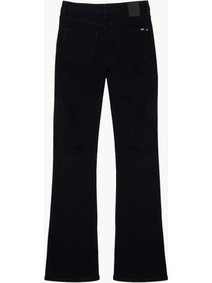 Mustang Siyah Kadın Flare Yıkamalı Denim Pantolon Georgıa Skınny FLARE71