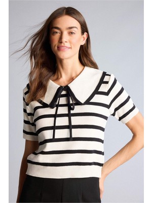 DeFacto Crop Top Büyük Yaka KAZAK H6636AX26SP