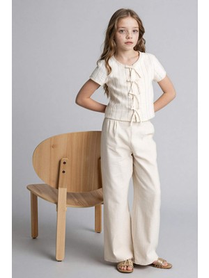 DeFacto Wide Leg Pamuklu Pantolon Kız Çocuk G0608A826SM