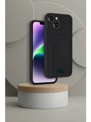 Butik Mey Ithalat®  iPhone 14 Kılıf Kelvin Kartvizitli Silikon - Siyah