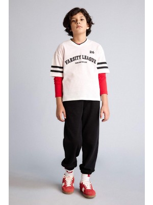 DeFacto Tişört Eşofman Altı 2'li Takım Erkek Çocuk G9212A826SM