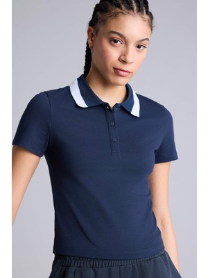 DeFacto Pamuklu Slim Fit Pike Kısa Kollu Polo Tişört H3265AX26SP