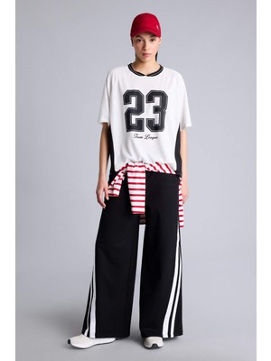 DeFacto Wide Leg Geniş Paça Standart Boy Sporcu Pantolon E7719AX26SP