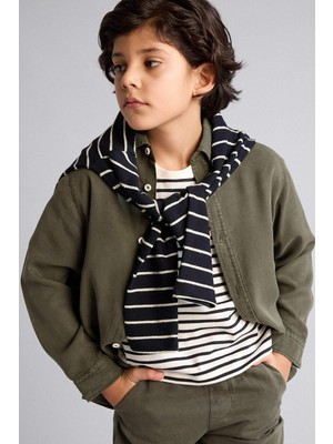 DeFacto Regular Fıt Polo Yaka Tencel Uzun Kollu Gömlek Erkek ÇOCUK G5005A826SP