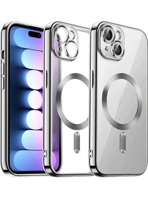 Butik Mey Ithalat®  iPhone 13 Kılıf Kross Magneticsafe Kapak - Gümüş