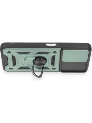 Butik Mey Ithalat®  Xiaomi Redmi Note 12 4g Kılıf Pars Lens Yüzüklü Silikon - Yeşil