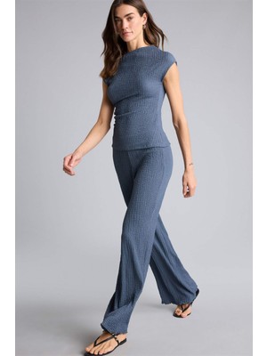 DeFacto Wide Leg Bürümcük Pantolon D3570AX26SM