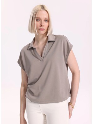 Fabrika Vizon Kadın Loose Fit Polo T-Shirt F6SL-TST0176