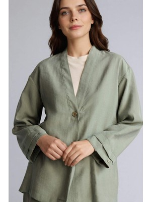 DeFacto Regular Fit V Yaka Modal Kimono H0673AX26SP