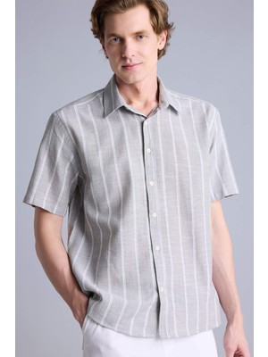 DeFacto Regular Fıt Polo Yaka Pamuklu Kısa Kollu GÖMLEK H5620AX26SM