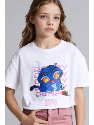 DeFacto Kpop - Demon Hunters Oversize Tişört Kız Çocuk H5250A826SM