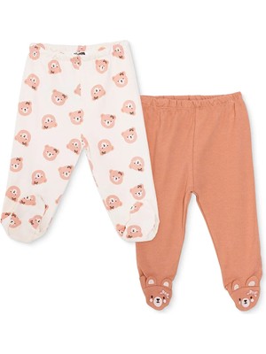 Hellobaby Kız Bebek 2li Alt Ayı Baskılı Patikli