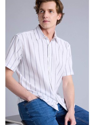 DeFacto Regular Fit Polo Yaka Pamuklu Kısa Kollu Gömlek H5620AX26SM