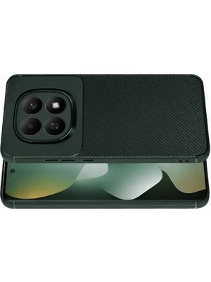 Butik Mey Ithalat®  Xiaomi Redmi Note 15 Pro 5g Auto Focus Karbon Kapak - Koyu Yeşil