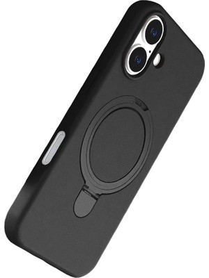 Butik Mey Ithalat®  Apple iPhone 16 Regal Magsafe Standlı Kapak - Siyah