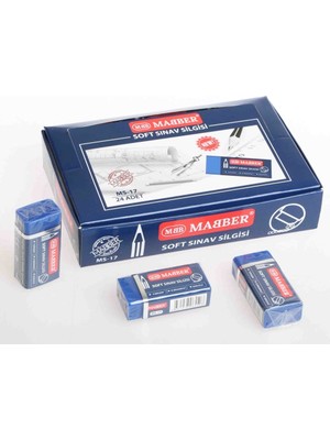 Mabber Maber 24 Adet Mavi Renk Sinav Silgisi Pratik Kullanım İçin İdeal