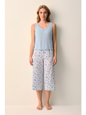 Suwen Betty Kapri Şort Pijama Takımı